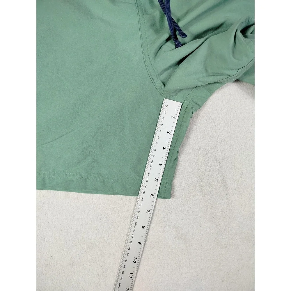 L.L. Bean‎ Swim Trunks Shorts Mens XXL Green Mesh Lined Drawstring Pockets
